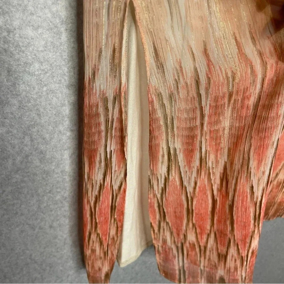 Chico’s Ombré Fairycore Michelle Glitter Metallic Elastic Waist Maxi Skirt - Picture 6 of 7